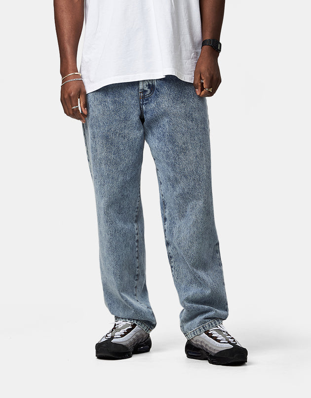 Pop Trading Company Drs Denim Pants - Stone Washed Denim