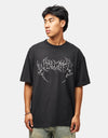 Welcome Chrome Fang Boxy Garment-Dyed T-Shirt - Black