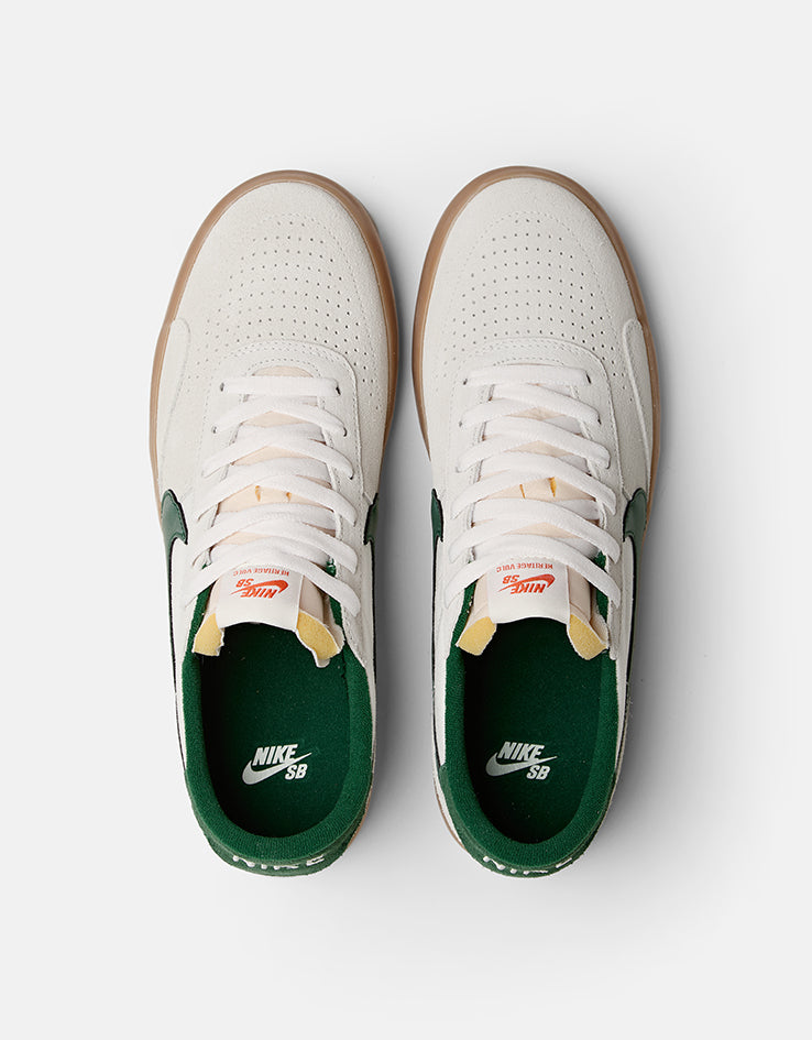 Nike SB Heritage Vulc Skate Shoes - Sail/Gorge Green-Sail-Safety Orange