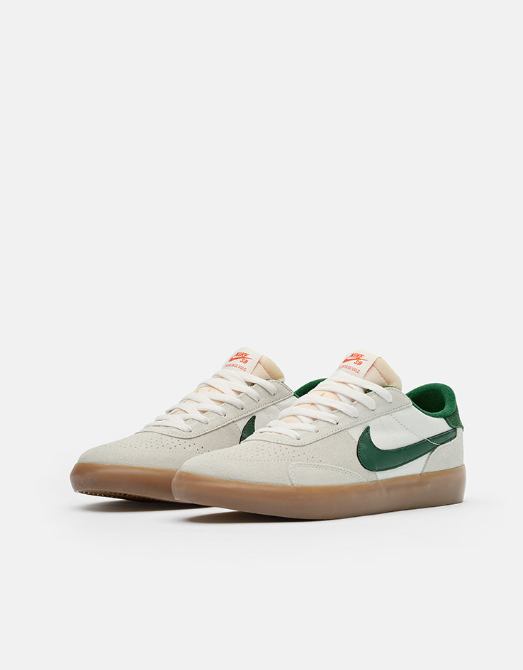 Nike SB Heritage Vulc Skate Shoes - Sail/Gorge Green-Sail-Safety Orange