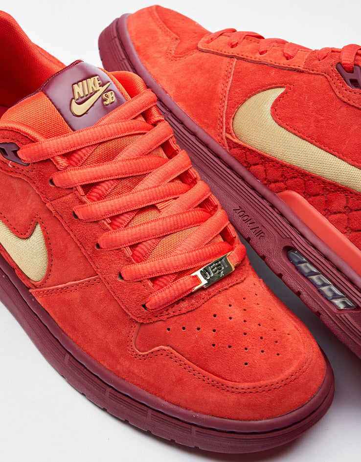 Nike SB 'All Star' Paul Rodriguez Zoom Air Low QS Skate Shoes - Habanero Red/Club Gold/Team Red/Habanero Red