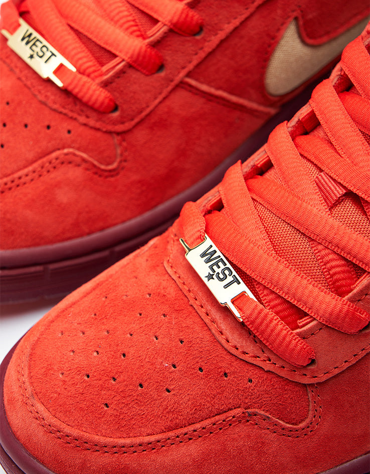 Nike SB 'All Star' Paul Rodriguez Zoom Air Low QS Skate Shoes - Habanero Red/Club Gold/Team Red/Habanero Red