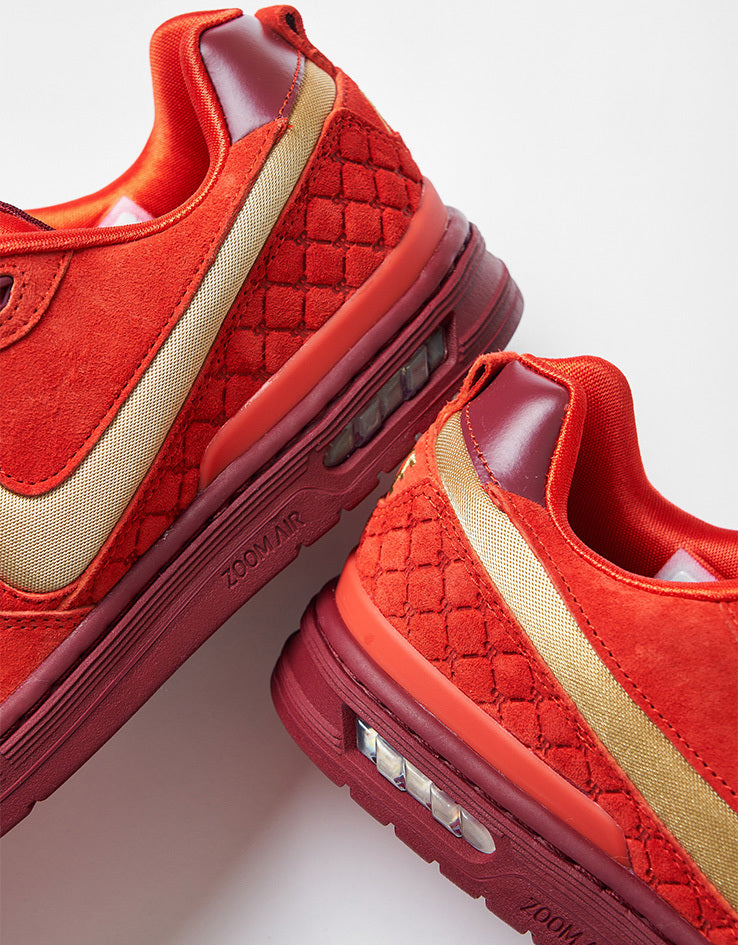 Nike SB 'All Star' Paul Rodriguez Zoom Air Low QS Skate Shoes - Habanero Red/Club Gold/Team Red/Habanero Red