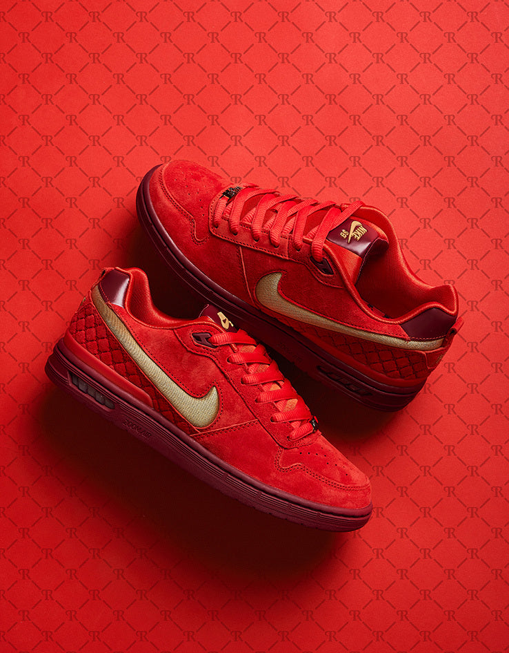 Nike SB 'All Star' Paul Rodriguez Zoom Air Low QS Skate Shoes - Habanero Red/Club Gold/Team Red/Habanero Red