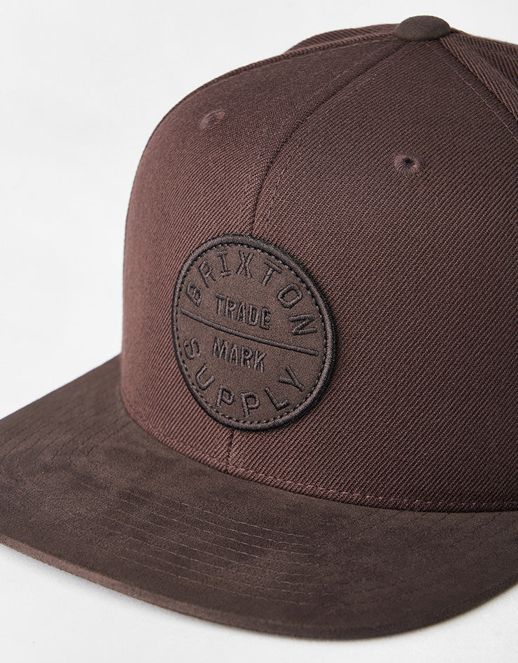 Brixton Oath III Snapback Cap - Pinecone Brown/Brown Suede