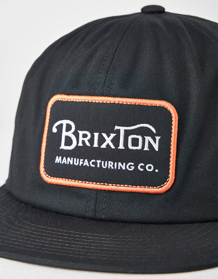 Brixton Grade Snapback Cap - Black/Orange/White