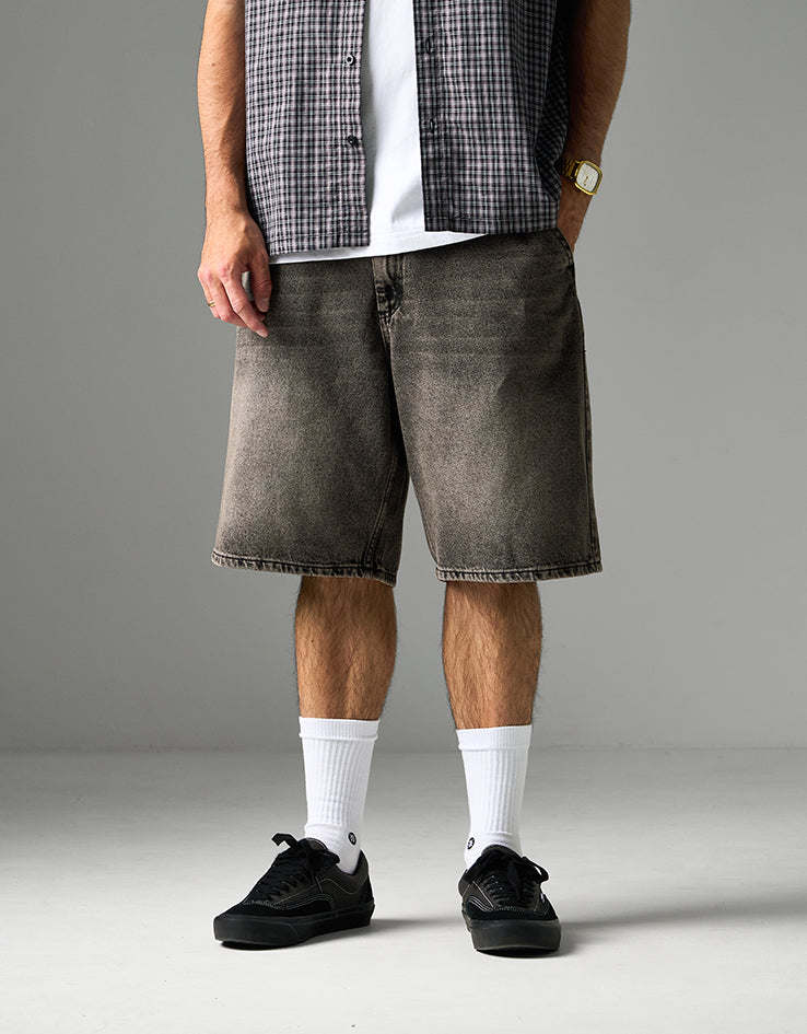 Route One Super Baggy Jorts - Dirty Brown Wash
