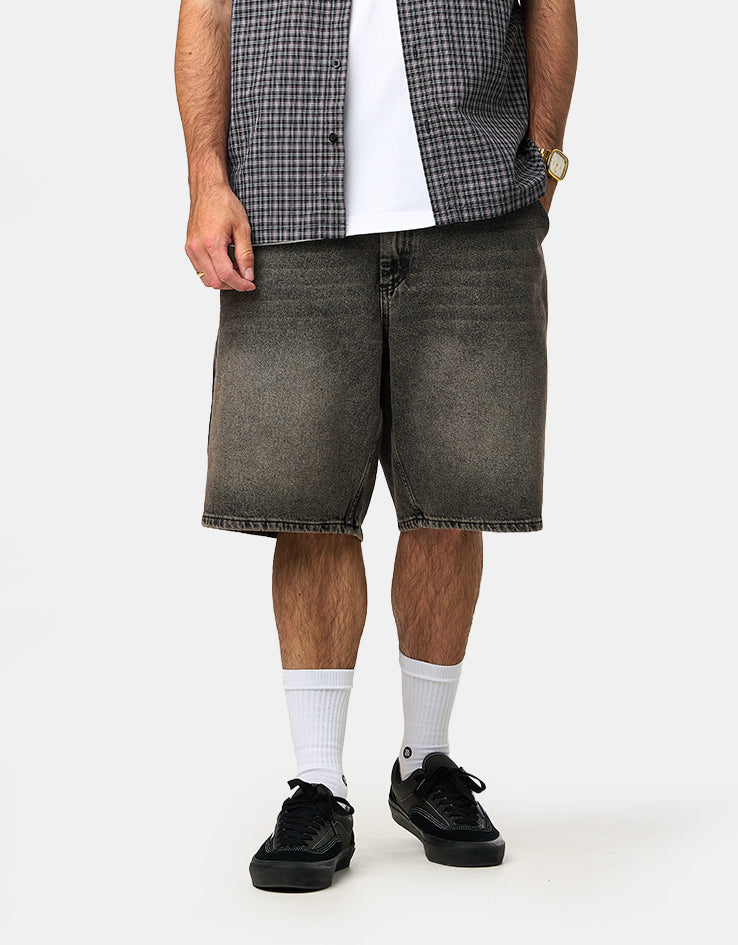 Route One Super Baggy Jorts - Dirty Brown Wash