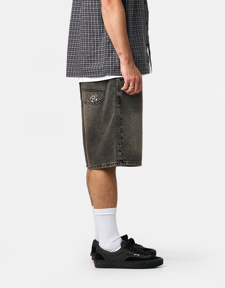 Route One Super Baggy Jorts - Dirty Brown Wash