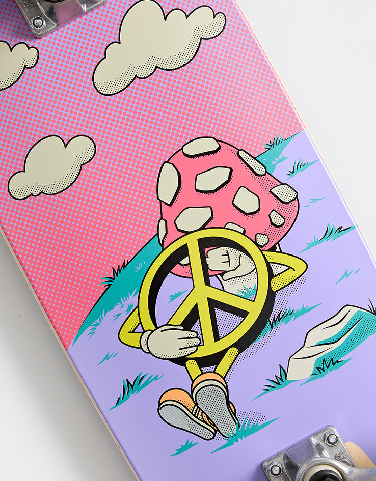 Globe Peace Man Kids Wide Mid Complete Skateboard - 8.25"