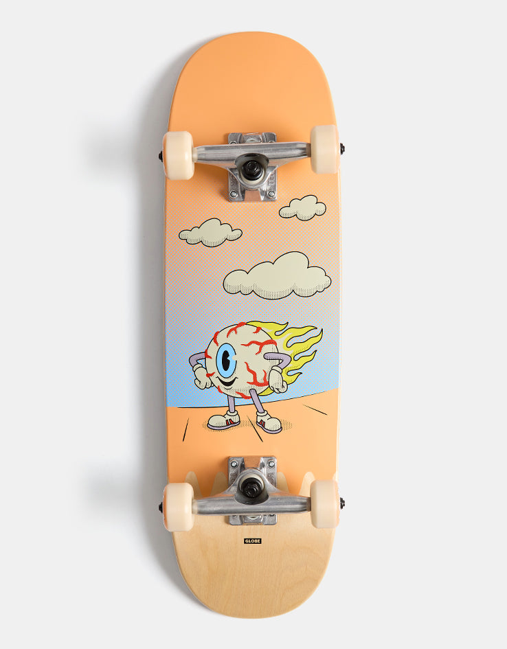 Globe Flaming Eye Kids Wide Mini Complete Skateboard - 7.9"