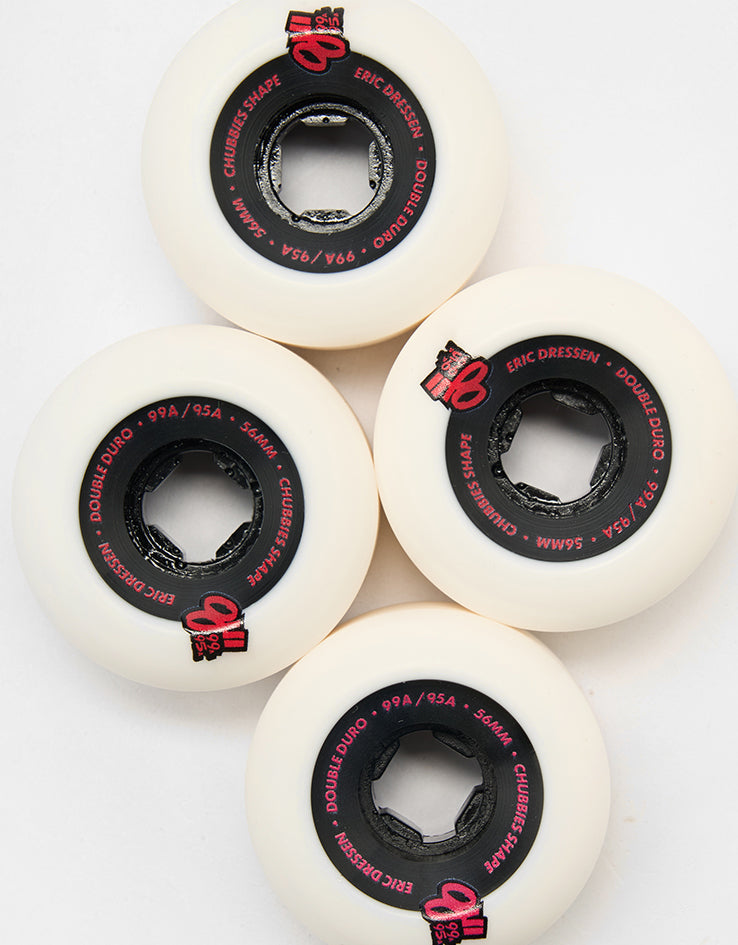 OJ Dressen Rose Skull Double Duro Chubbies 99a/95a Skateboard Wheels - 56mm