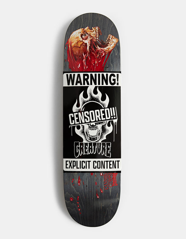 Creature x Cannibal Corpse Skull and Blood Skateboard Deck - 8.53"