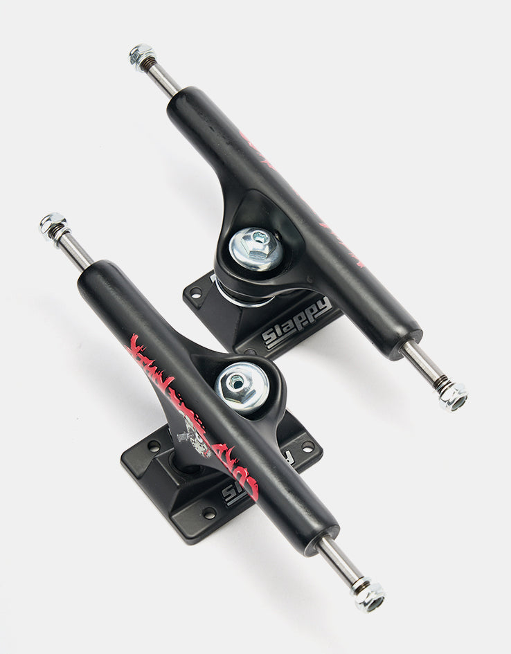 Slappy Curb Killer Hollow Inverted Skateboard Trucks - Matte Black (Pair)
