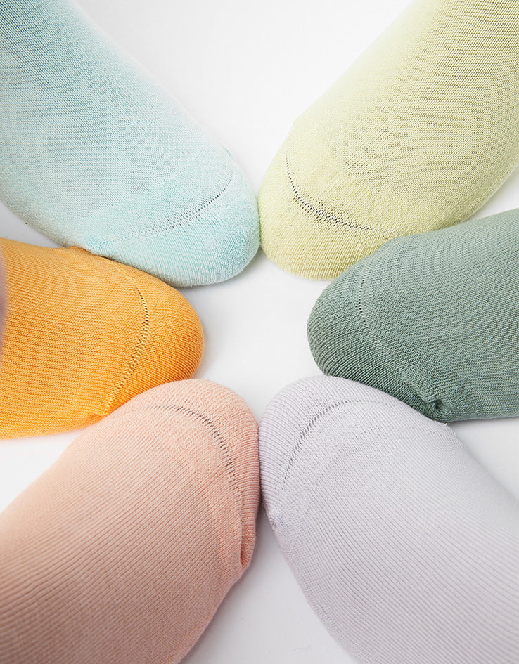 adidas Trefoil Cushion 6 Pack Crew Socks - Silver Green/Glow Pink/Powder Yellow