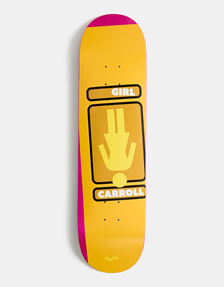 Girl Carroll Oops TWIN TIP G069 Skateboard Deck - 8.25"
