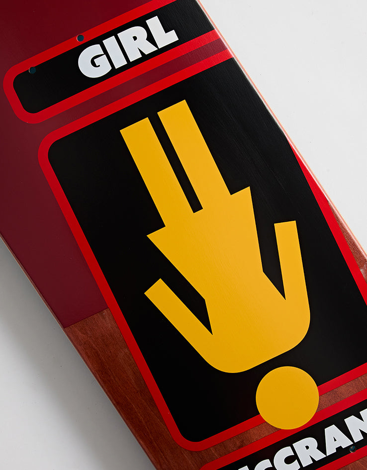 Girl McCrank Oops TWIN TIP G096 Skateboard Deck - 8.5"