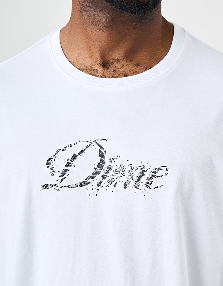 Dime MTL Cursive Smashed T-Shirt - White