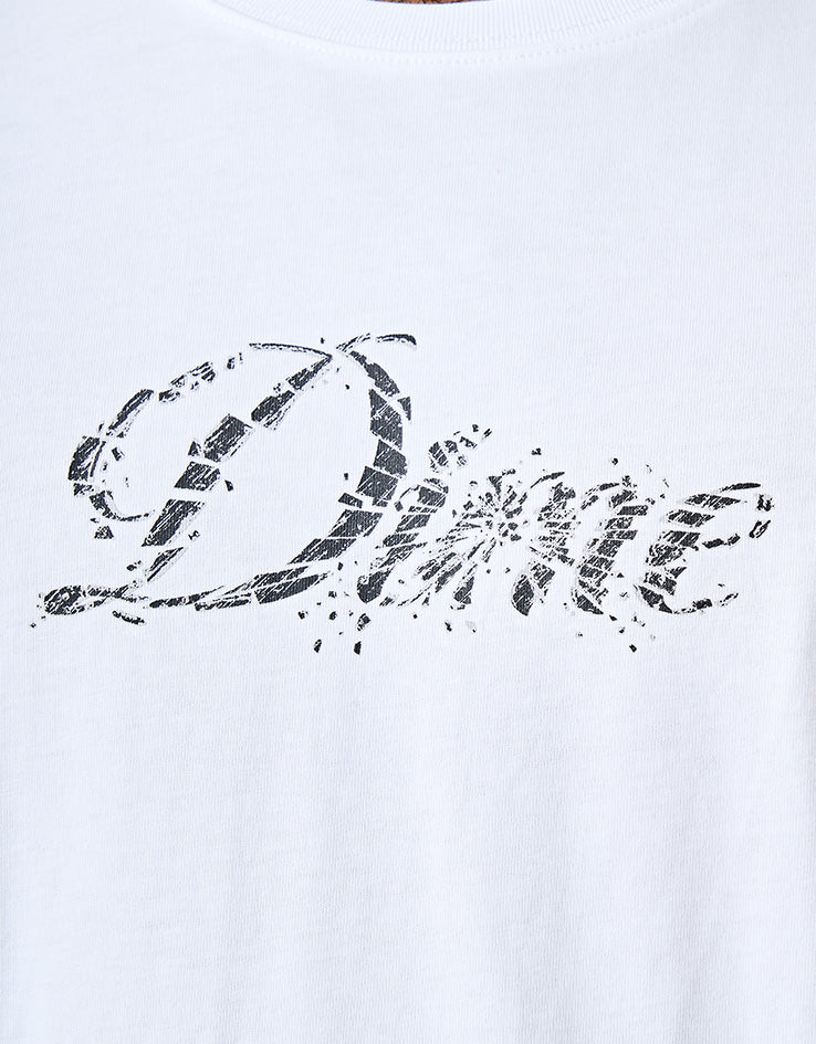 Dime MTL Cursive Smashed T-Shirt - White