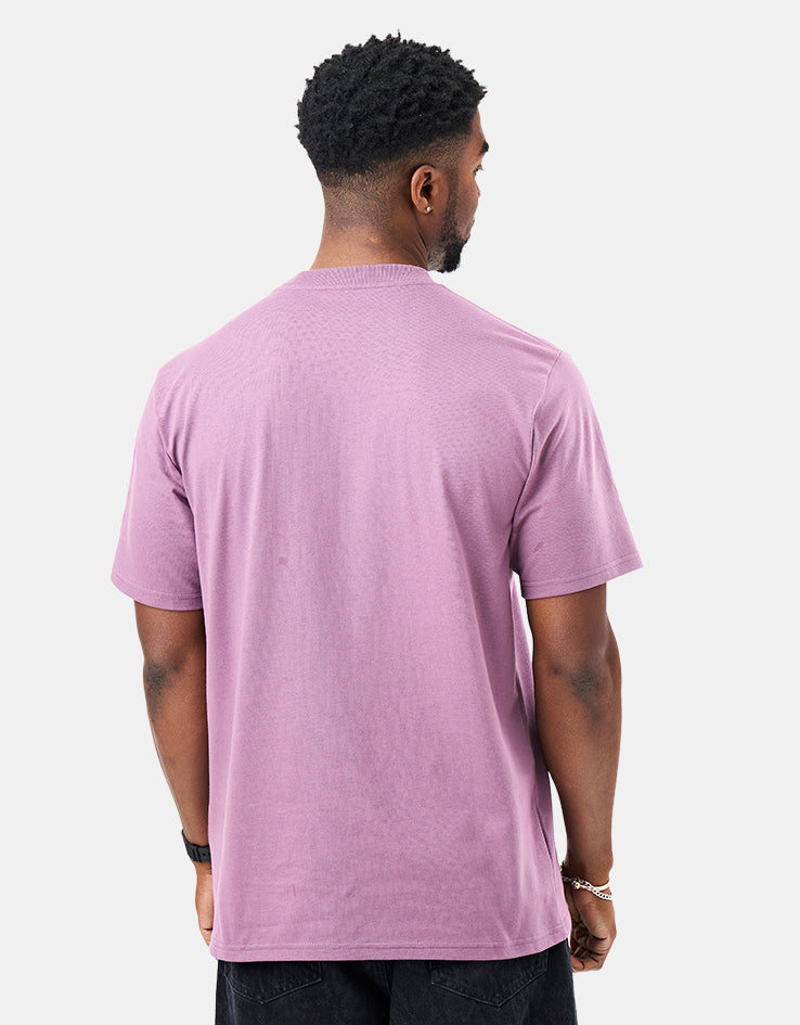 Carhartt WIP S/S University Script T-Shirt - Phlox/White