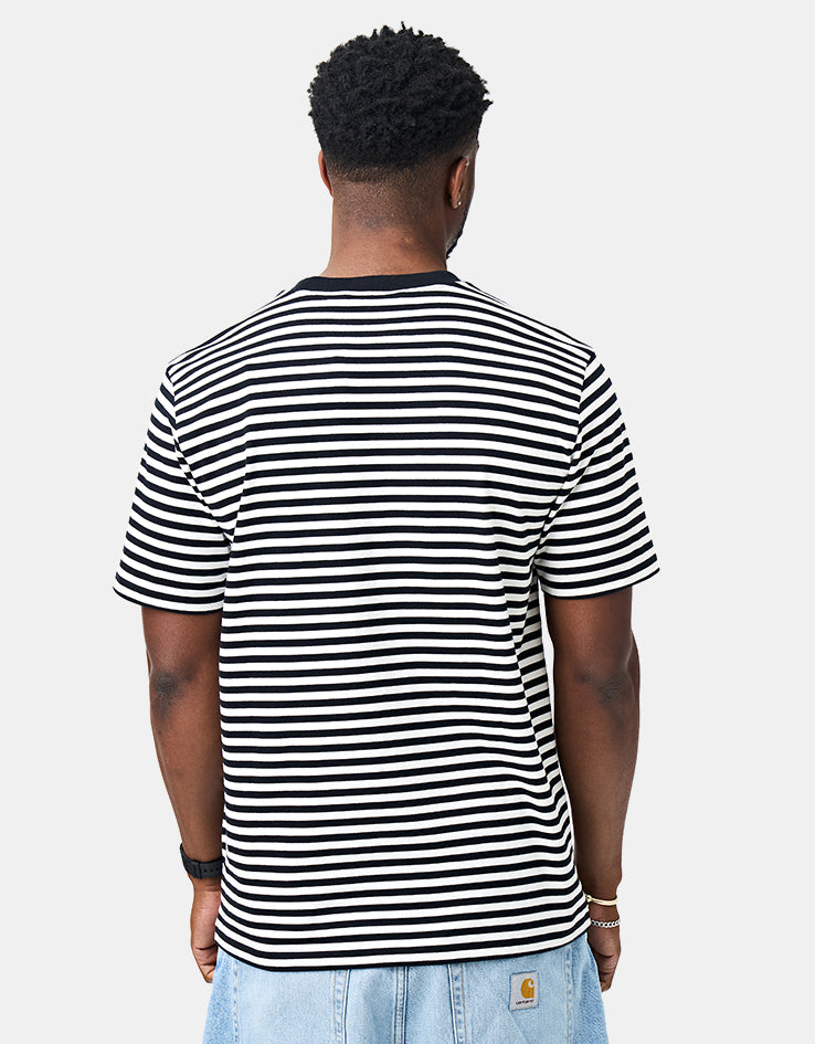Carhartt WIP S/S Ezra Pocket T-Shirt - Ezra Stripe/Black/Wax