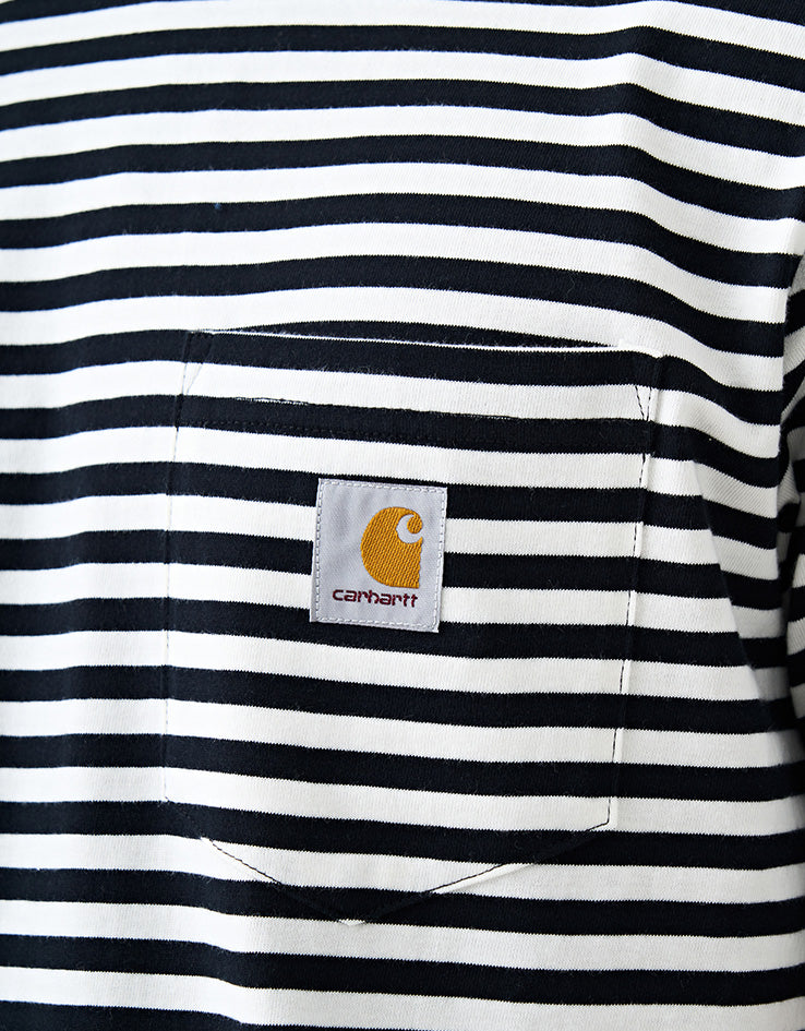 Carhartt WIP S/S Ezra Pocket T-Shirt - Ezra Stripe/Black/Wax