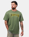 Thrasher Spikey T-Shirt - Military Green