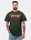 Thrasher Fuego T-Shirt - Forest Green