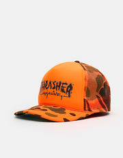 Thrasher Wet Paint Trucker Cap - Orange Camo