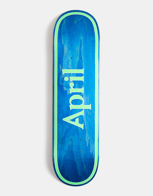 April OG Logo Blue Green Skateboard Deck - 8.25"