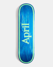 April OG Logo Blue Green Skateboard Deck - 8.25"