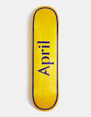 April OG Logo Yellow Purple Skateboard Deck - 8.38"