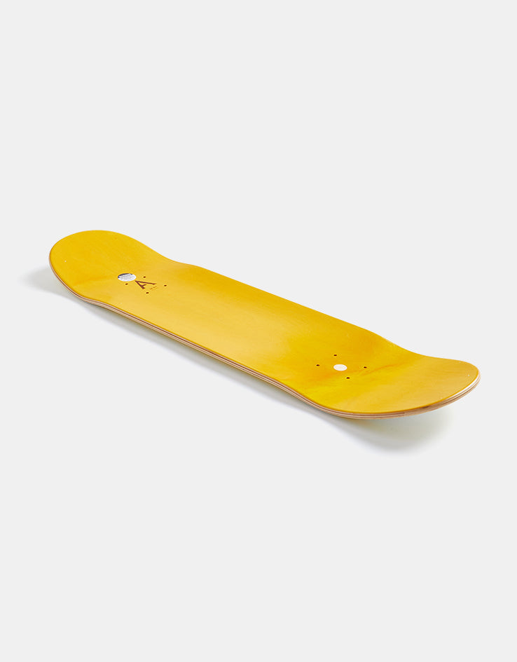 April OG Logo 'TWIN' Yellow White Skateboard Deck - 8.5"