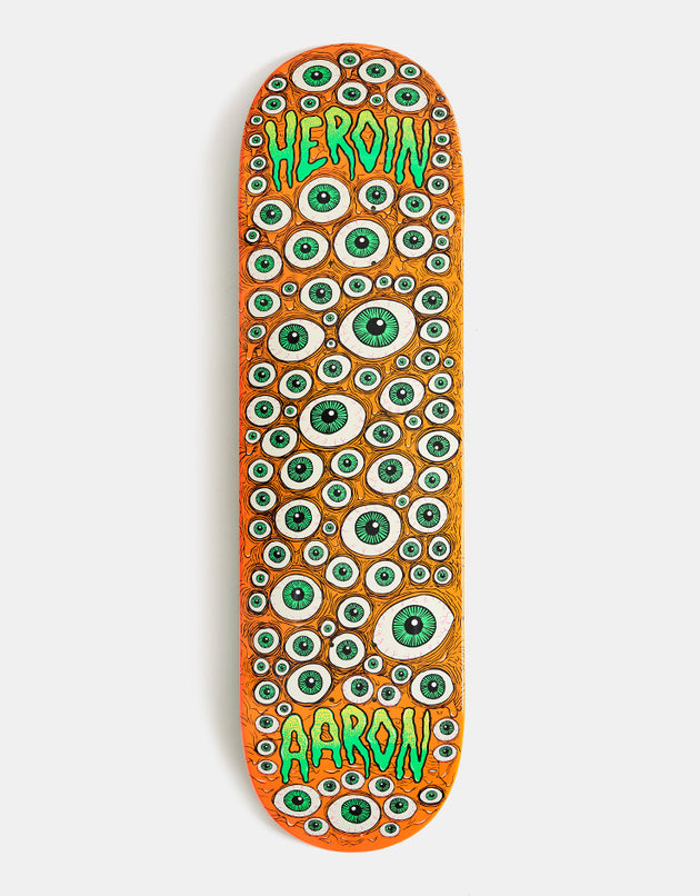 Heroin Aaron Eyes Skateboard Deck - 8.75”