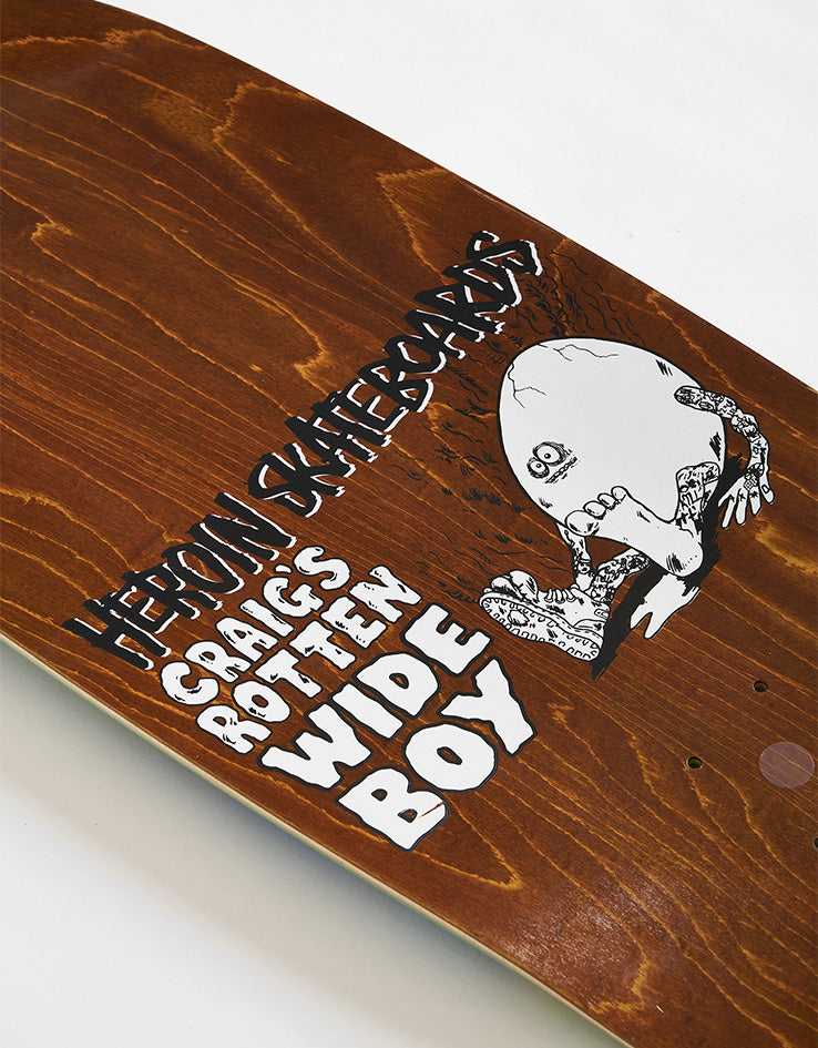 Heroin Craigs Rotten Wide Boy Skateboard Deck - 10.75”