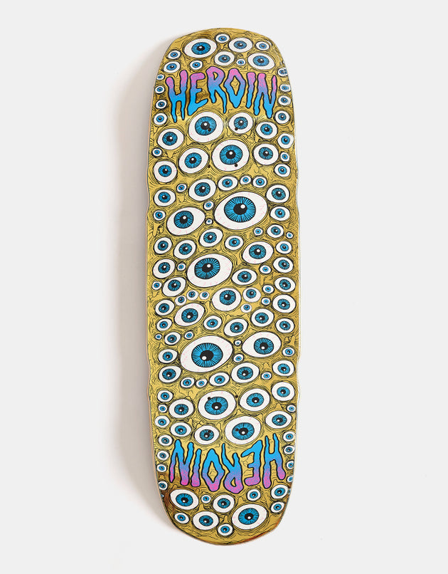 Heroin Seeing Double Mutated Gold Skateboard Deck - 9.5”