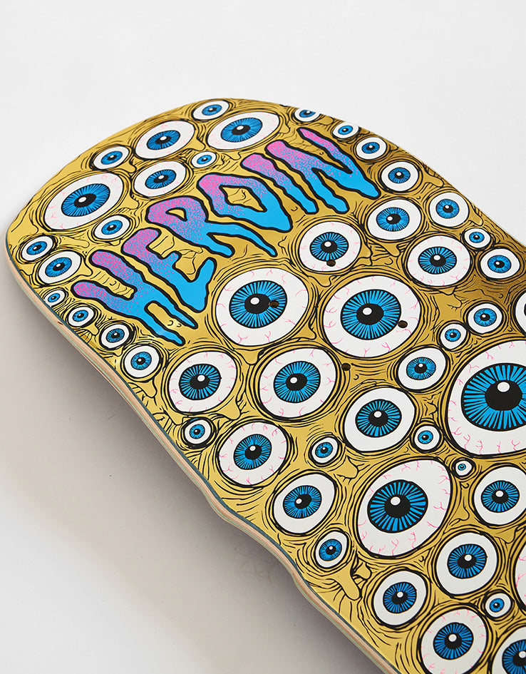 Heroin Seeing Double Mutated Gold Skateboard Deck - 9.5”