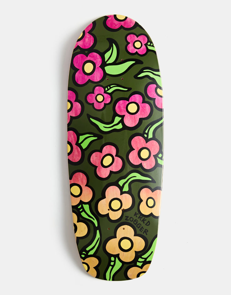 Krooked Team Zogger Widstyle Flowers Skateboard Deck - 10.75"