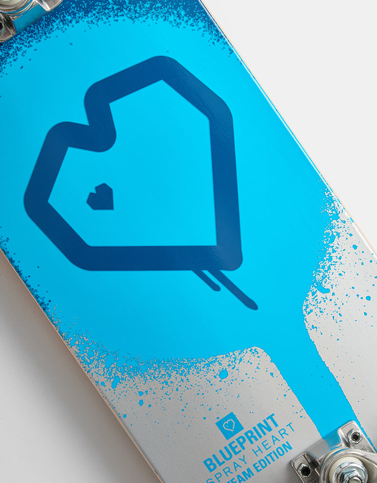 Blueprint Spray Heart Complete Skateboard - 8.5"