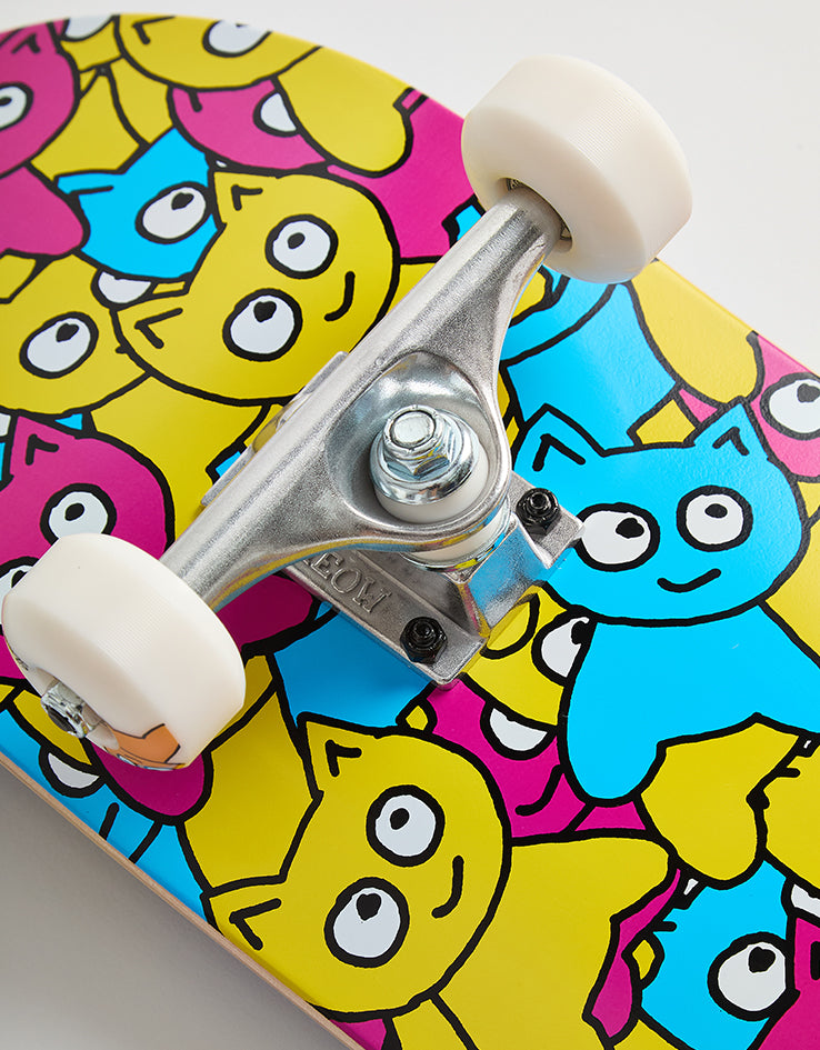 Meow CMYK Sticker Pile Complete Skateboard - 7.75"
