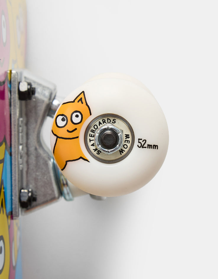Meow CMYK Sticker Pile Complete Skateboard - 7.75"
