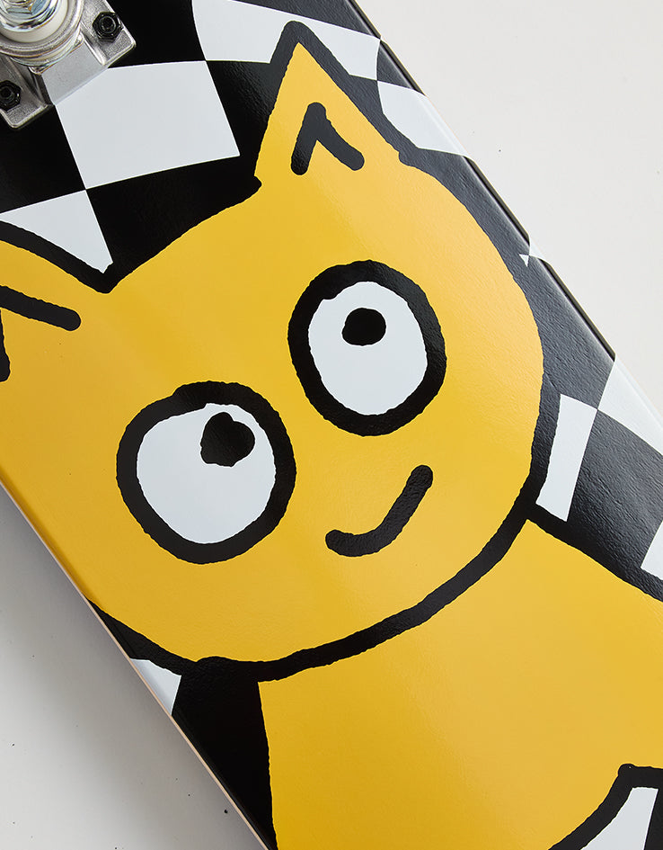 Meow Big Cat Checker Twist Complete Skateboard - 7.75"