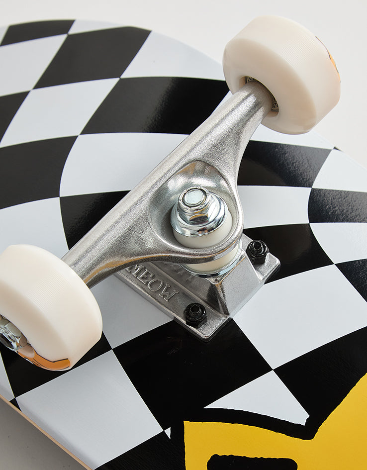 Meow Big Cat Checker Twist Complete Skateboard - 7.75"