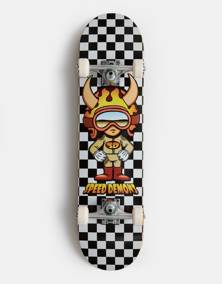 Speed Demons Hot Shot Checkered Complete Skateboard - 7.5"