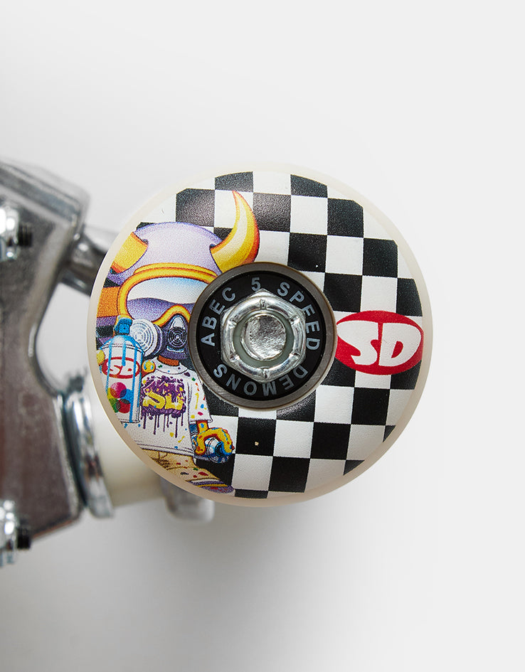Speed Demons Tagger Checkered Complete Skateboard - 8.25"