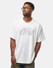 Nike SB Central Logo Fill T-Shirt - White/Black