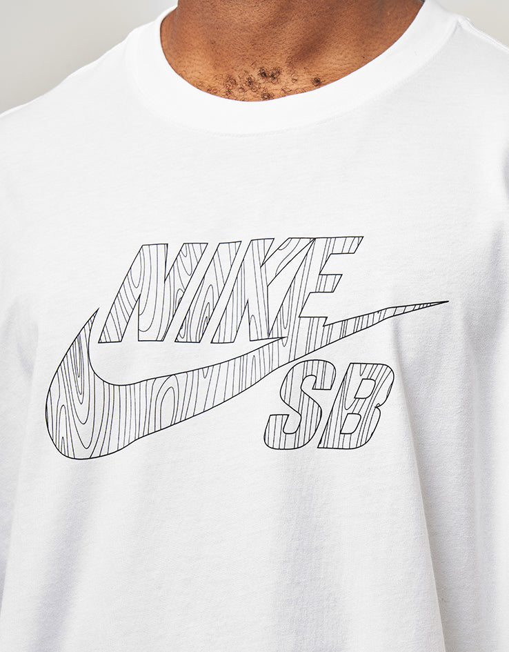 Nike SB Central Logo Fill T-Shirt - White/Black