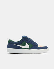 Nike SB Force 58 Skate Shoes - Navy/Summit White-Noble Green-White