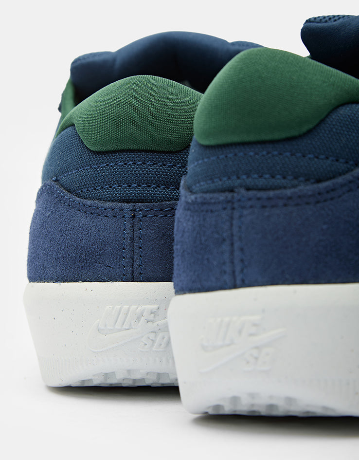 Nike SB Force 58 Skate Shoes - Navy/Summit White-Noble Green-White