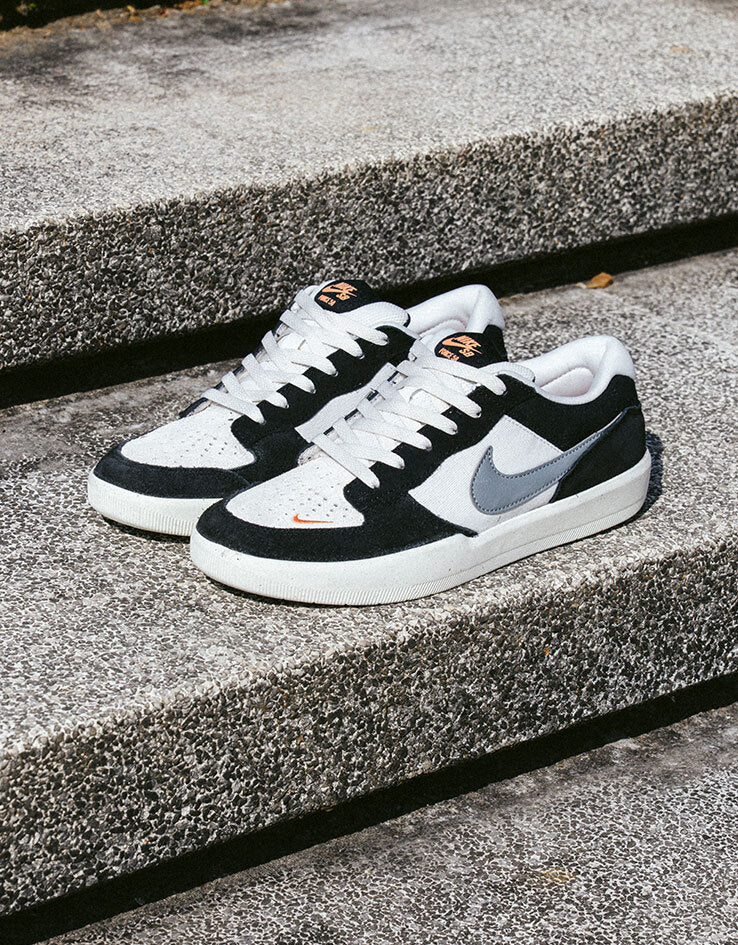 Nike SB Force 58 Skate Shoes - Black/Cool Grey-Summit White-Sail